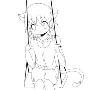 Neko Coloring Pages