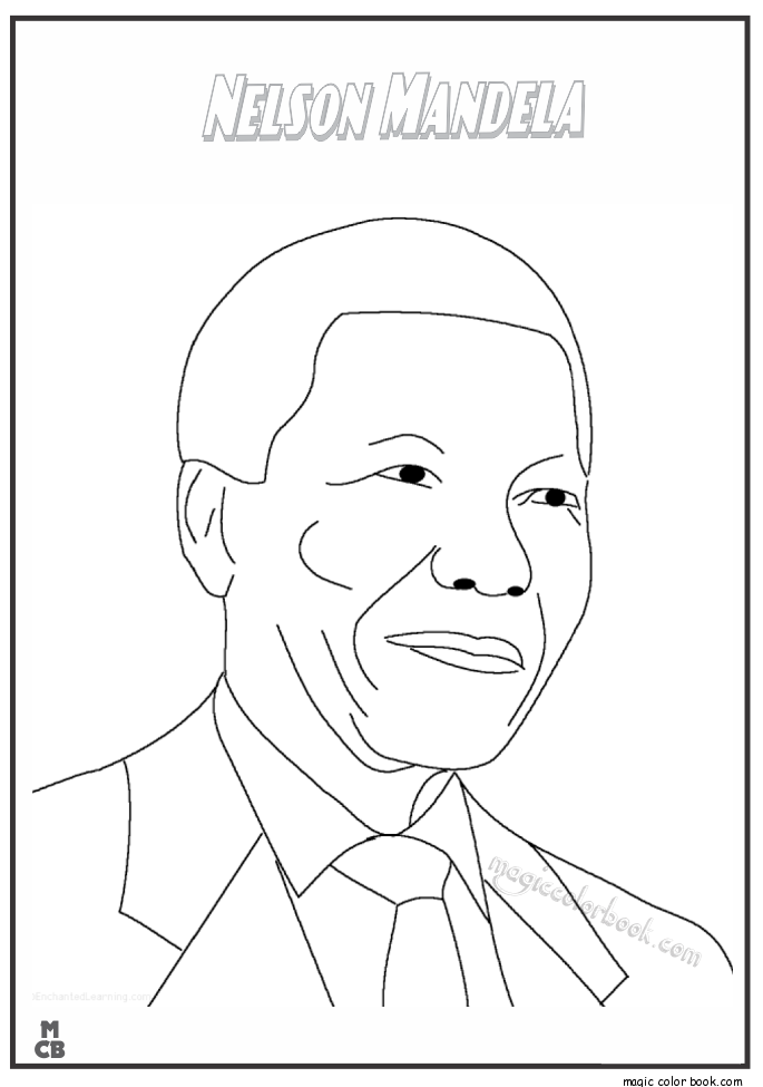 685x975 Famous People Coloring Pages Nelson Mandela 01