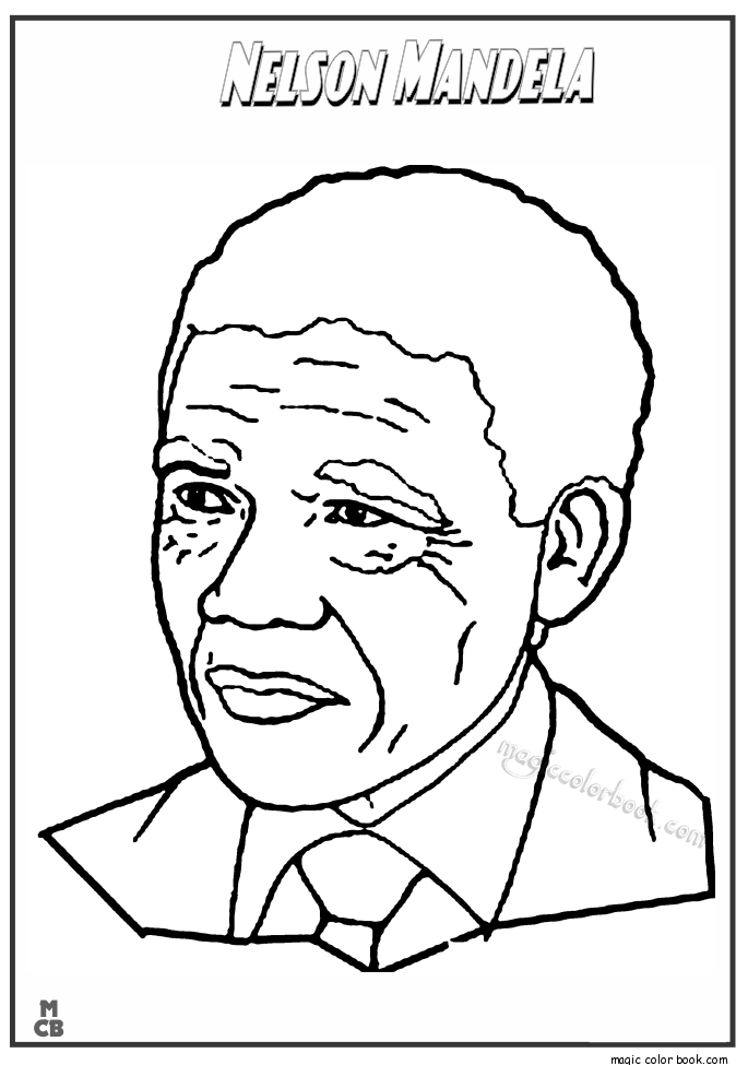 685x975 Famous People Coloring Pages Nelson Mandela