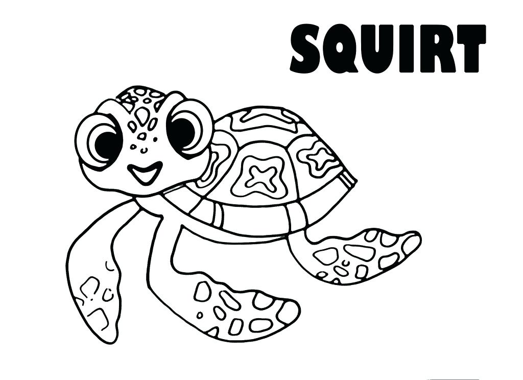 1024x744 Finding Nemo Coloring Pages Squirt From Finding Coloring Page