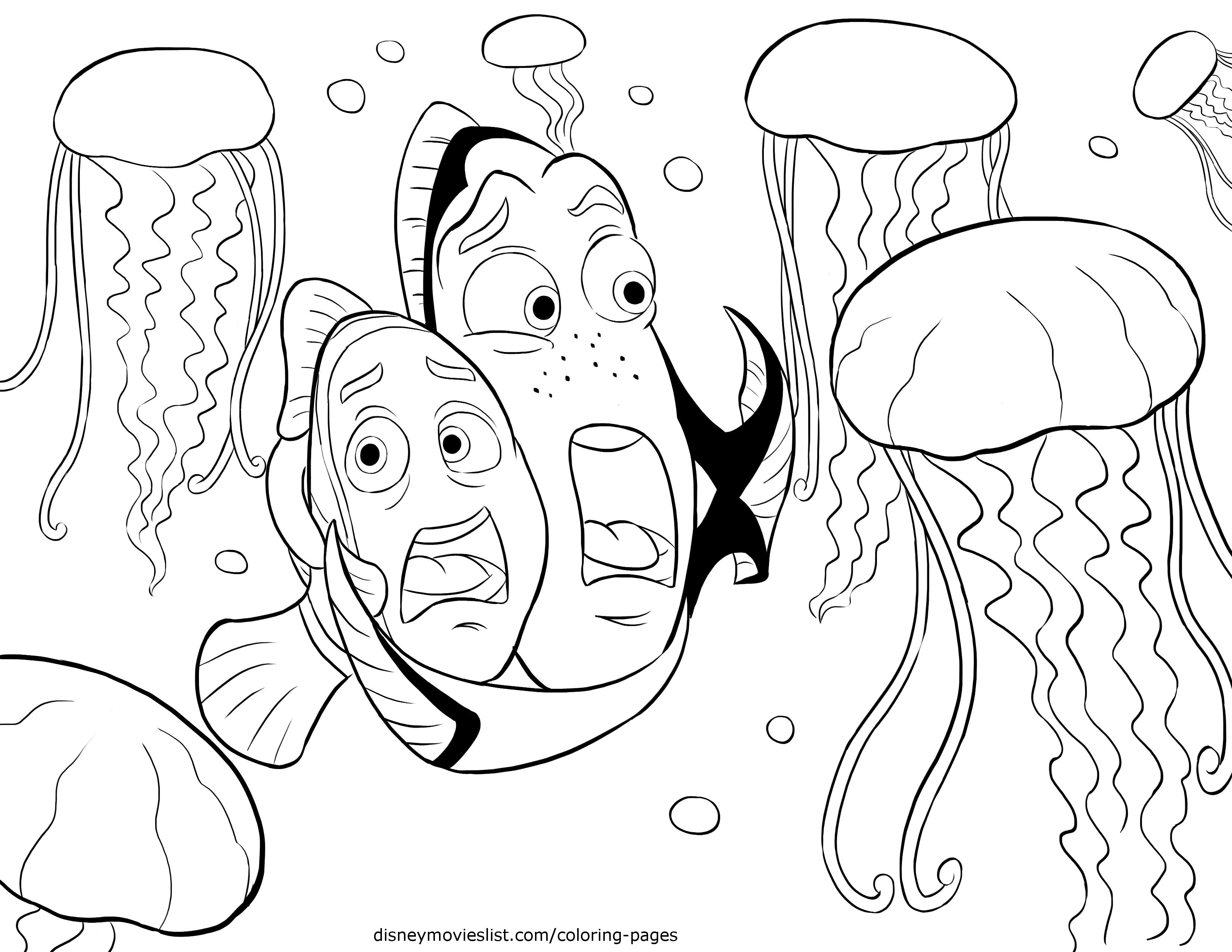 3300x2550 Amazing Finding Nemo Coloring Pages Bruce Dory Disney To Print