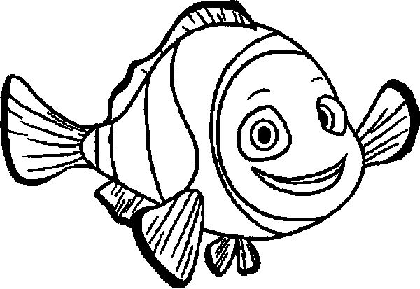 600x413 Finding Nemo Marlin Smile Finding Nemo Coloring Pages