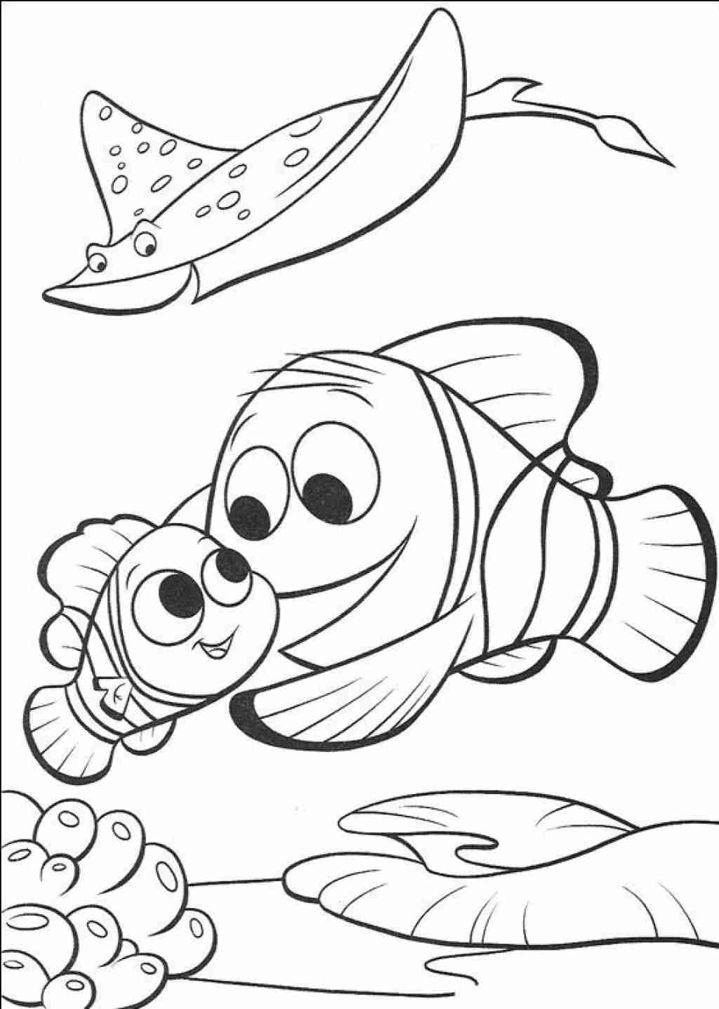 1024x1437 Nemo Clown Fish Coloring Pages Learn Colors For Kids