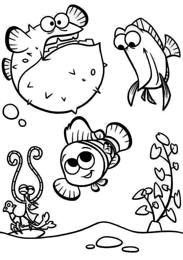 600x851 Puffer Fish Coloring Pages