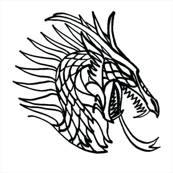 600x600 Dragon Art Coloring Pages Dragon Head Coloring Page Neon Dragon