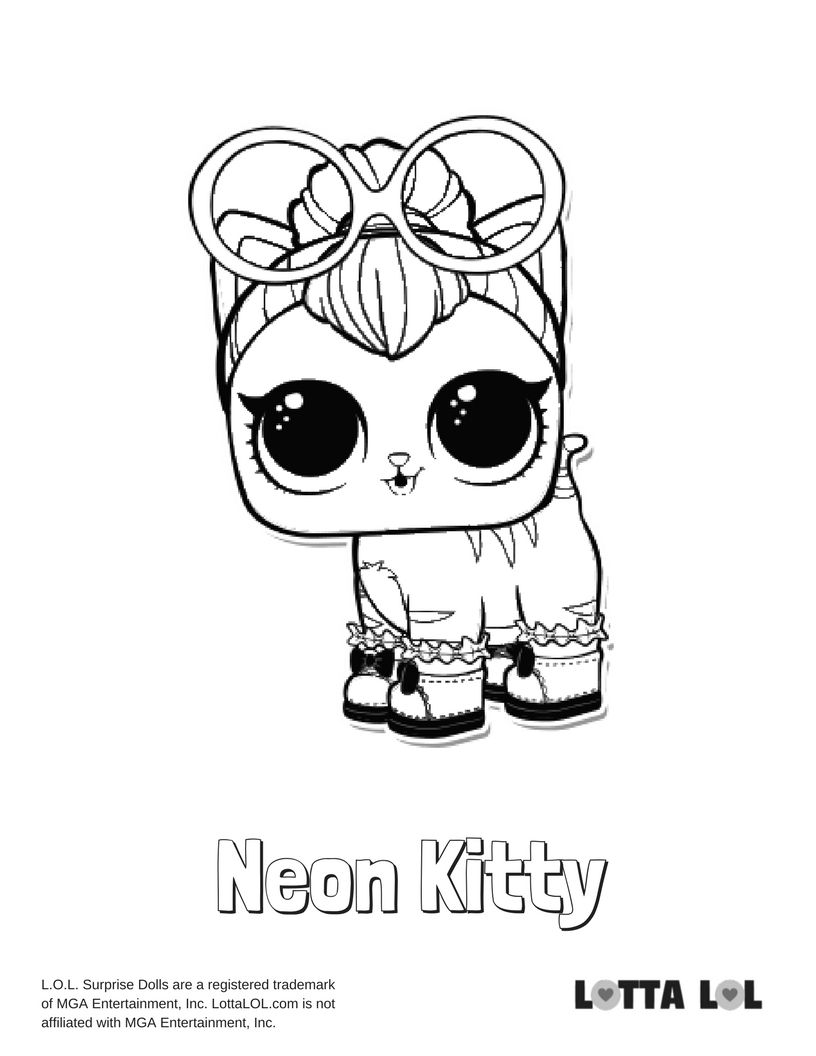 816x1056 Neon Kitty Lol Surprise Doll Coloring Page Neon, Kitty And Dolls