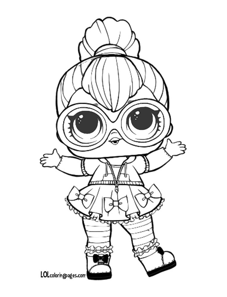 750x980 Neon Qt Coloring Page Lol Surprise Doll Coloring Pages