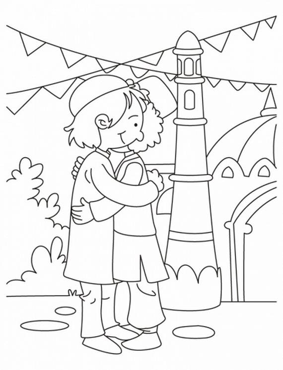 570x746 Eid Coloring Page For Kids