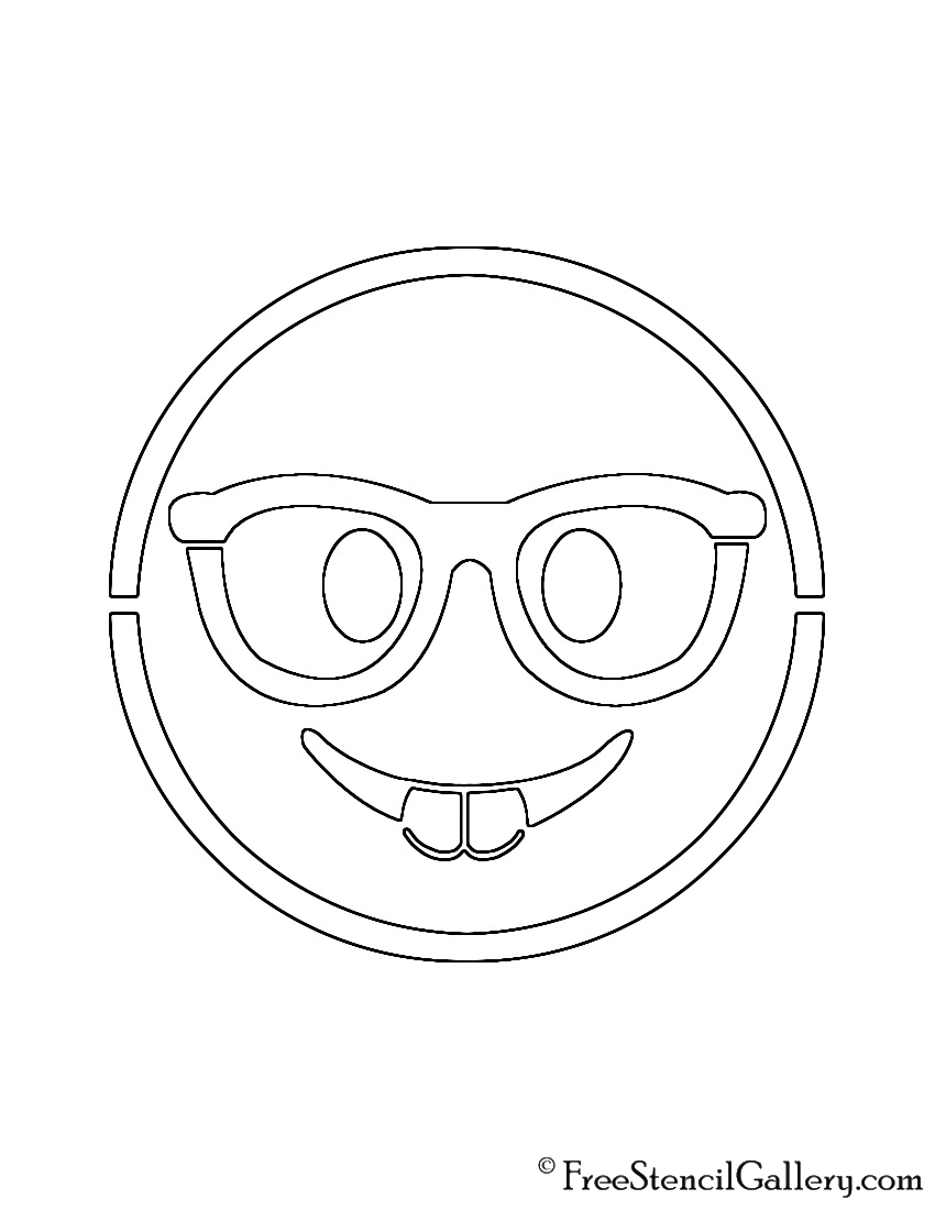 850x1100 Nerd Emoji Drawing
