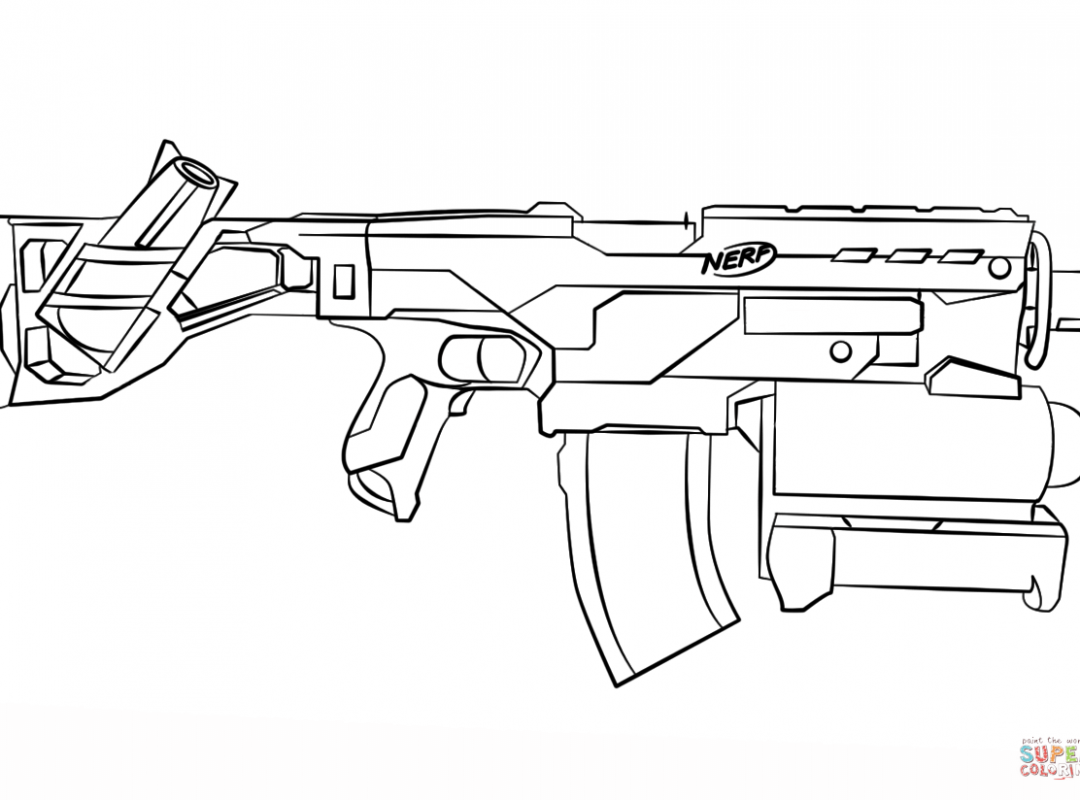 1080x800 Printable Nerf Gunloring Pageslouring Sheet Free Sheets