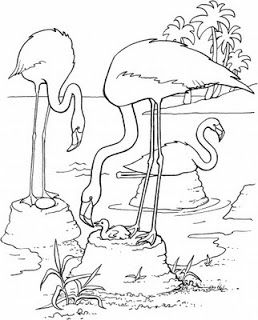 258x320 Flamingo Nest Coloring Page Inkspired Musings Flaming Flamingos