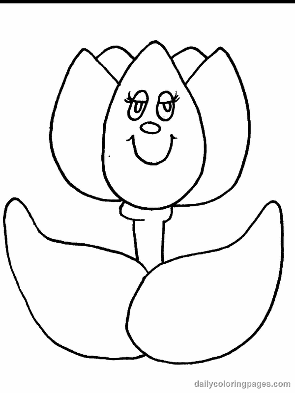600x800 Cute Flower Coloring Pages 006 Drawing Flower