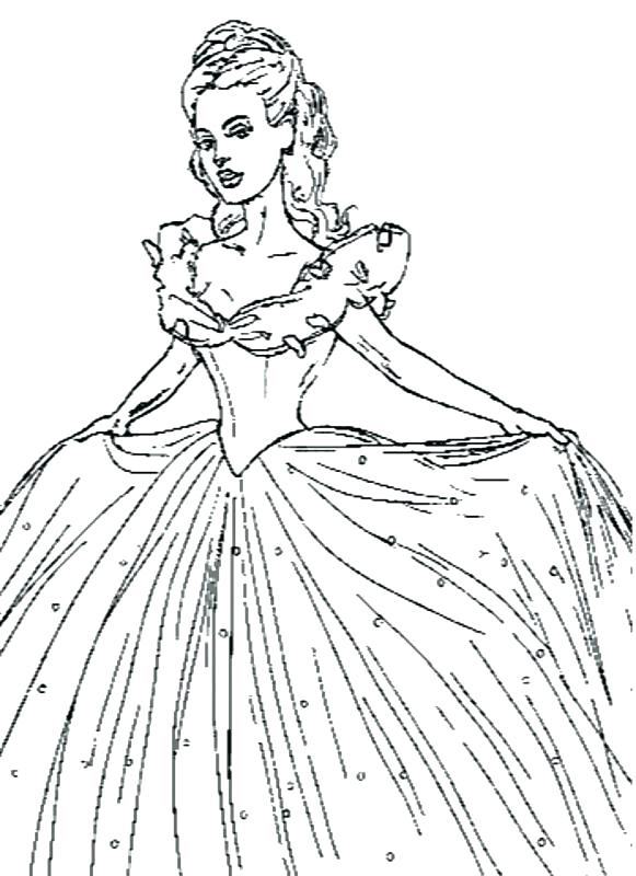581x800 Cinderella Coloring Pages The Mice Help To Make Her Gown