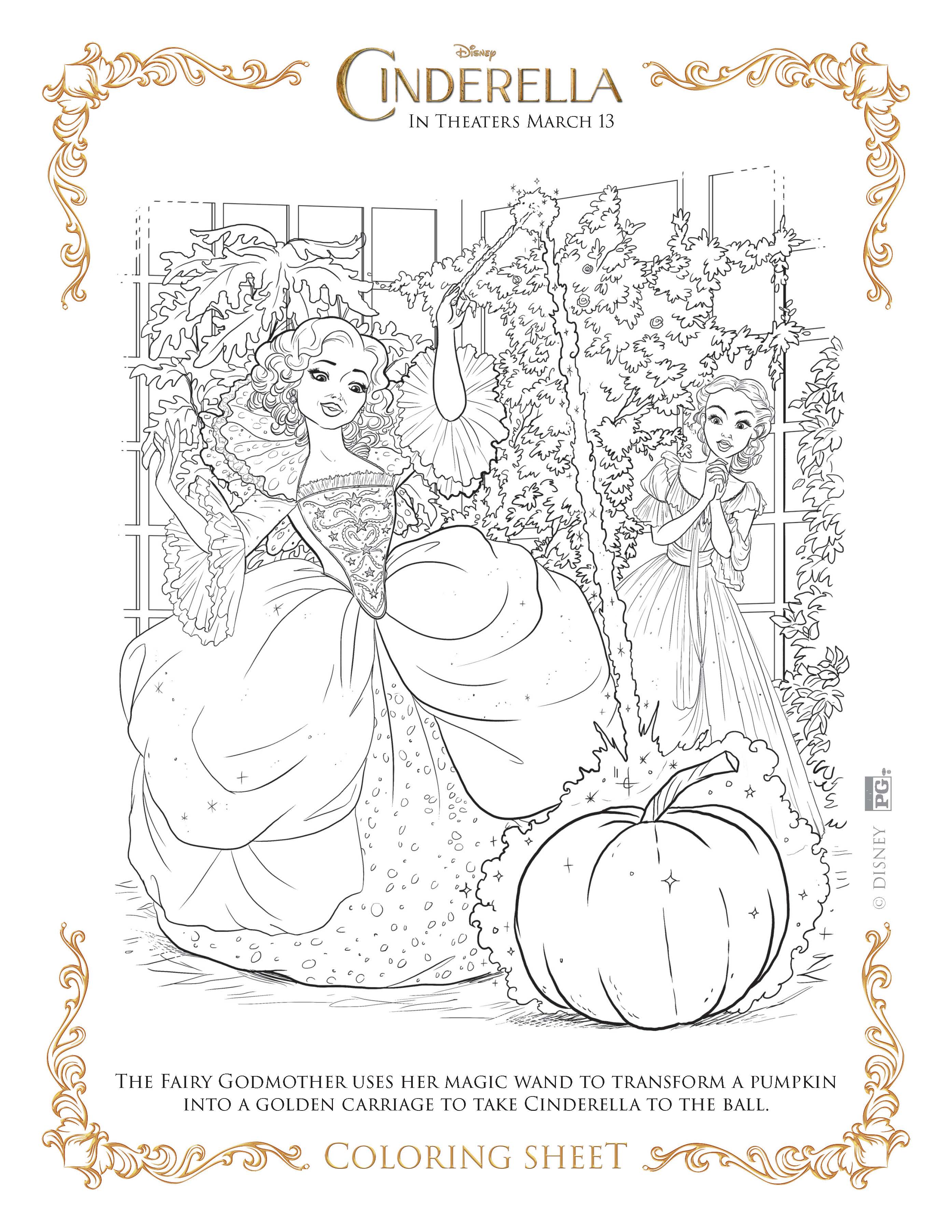 2788x3608 Cinderella Coloring Pages