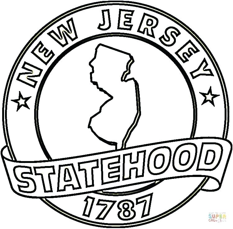 750x735 Coloring Pages Jersey Jersey Coloring Page New Jersey Devils Logo