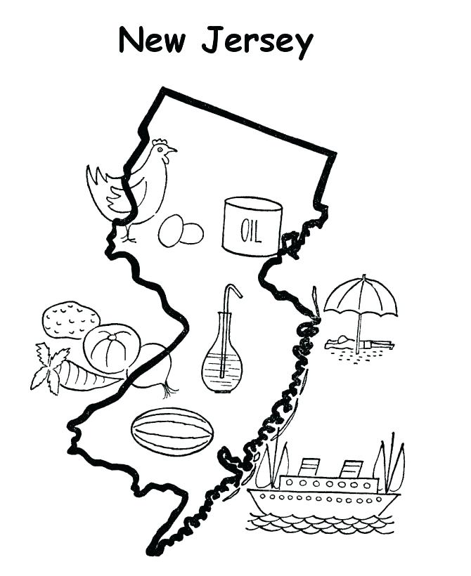 670x820 Coloring Pages Office Of The Governor Of New Jersey State Symbols