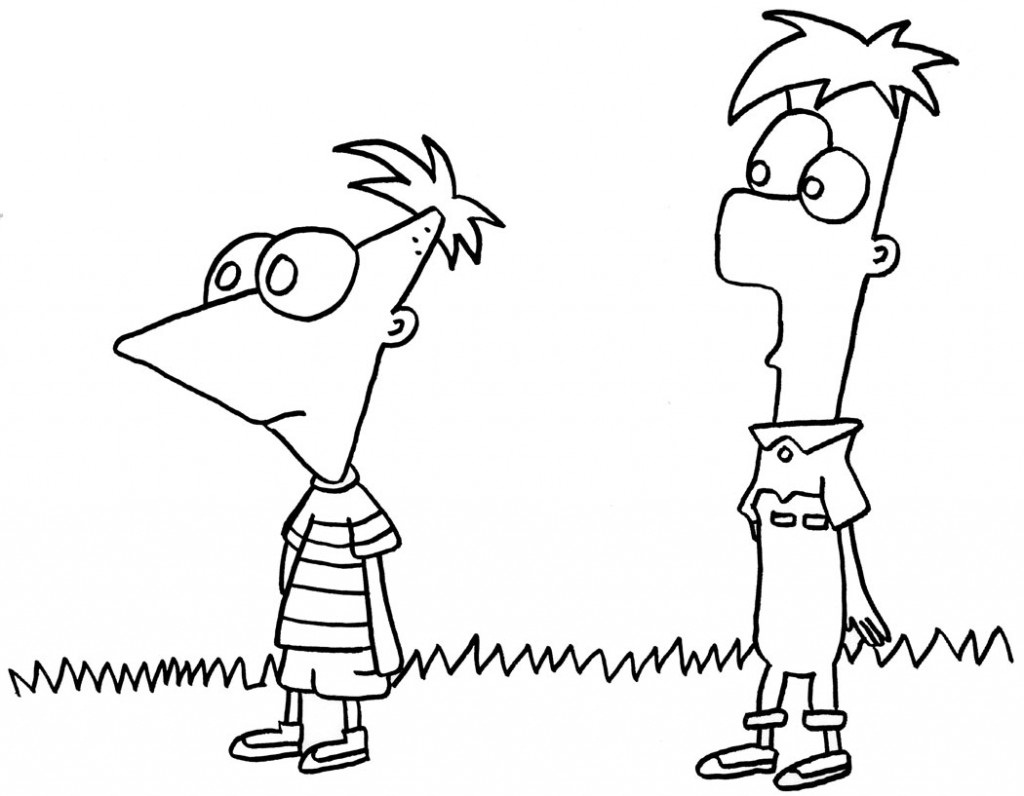 1024x796 Phineas And Ferb Coloring Pages (6) Coloring Kids