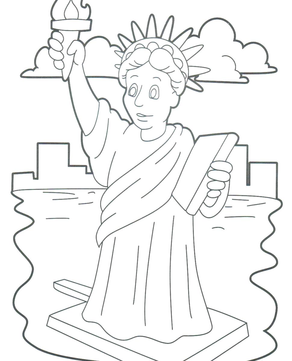 970x1200 Coloring Pages ~ Statue Of Liberty Coloring Page New Jersey Flag