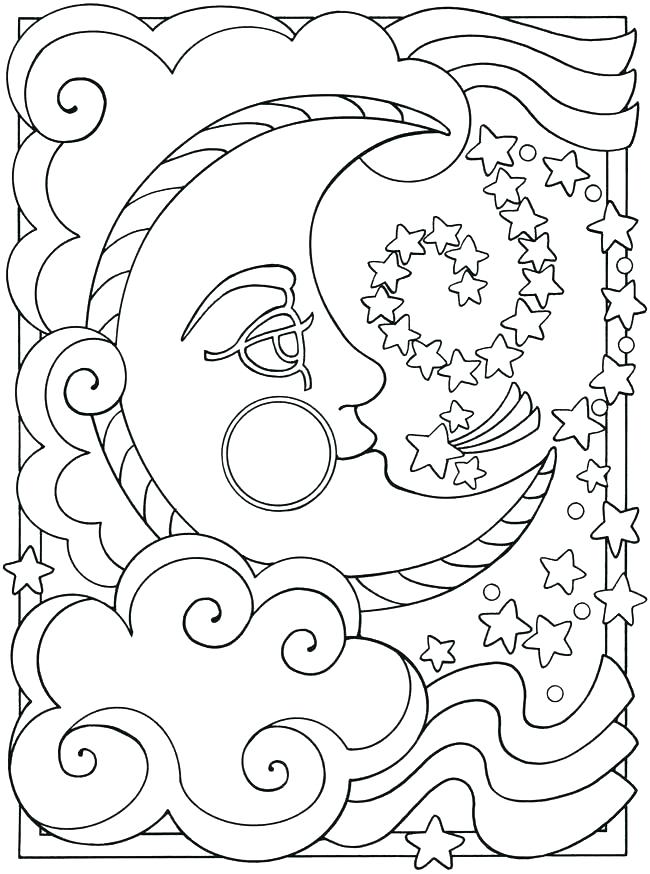 650x874 Moon Coloring Pages Sun And Moon Coloring Pages Moon Coloring