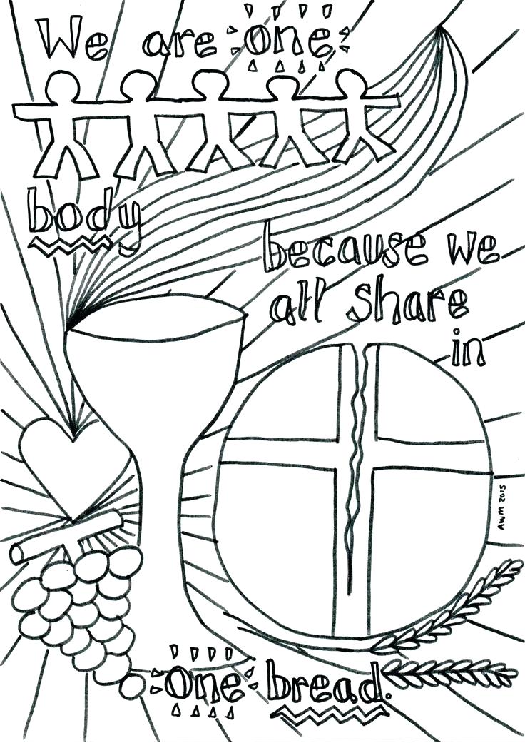 736x1041 Saints Coloring Sheets Communion Coloring Pages Communion Coloring