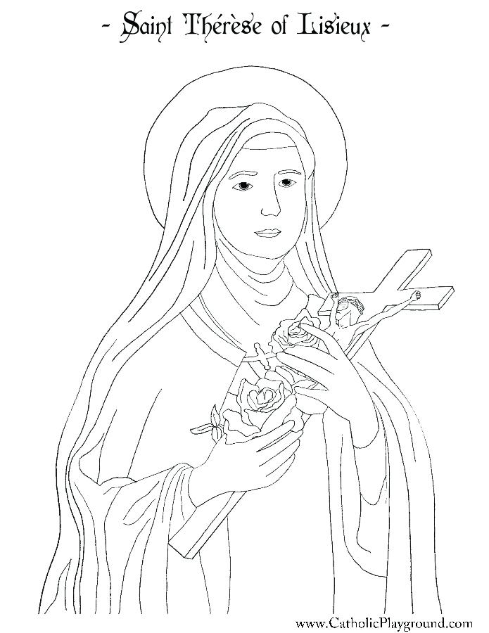 695x900 Coloring Pages Of Saints Saint Of Coloring Page Catholic