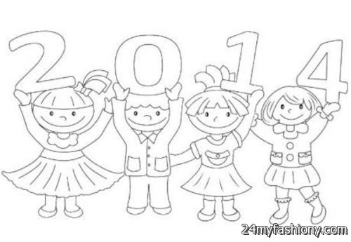 500x345 Happy New Year Coloring Pages For Kids Images 2016 2017 B2b Fashion