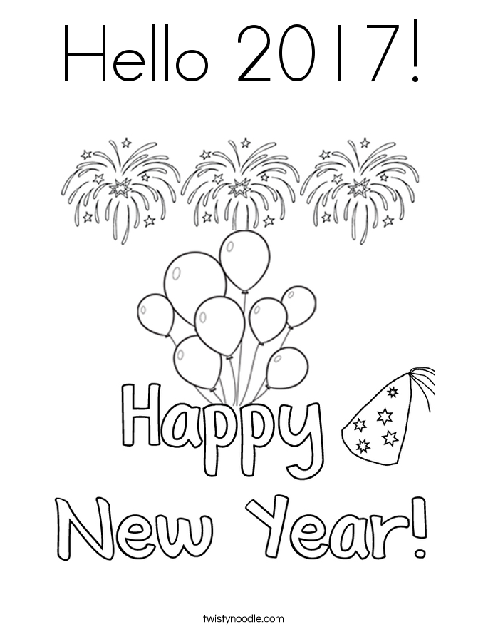 685x886 New Year Coloring Pages 2017 Free 5651 Celebrations Coloring