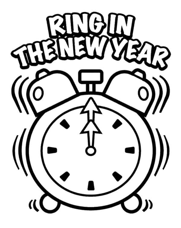 600x757 99 Happy New Year Coloring Pages For Happy New Year 2017