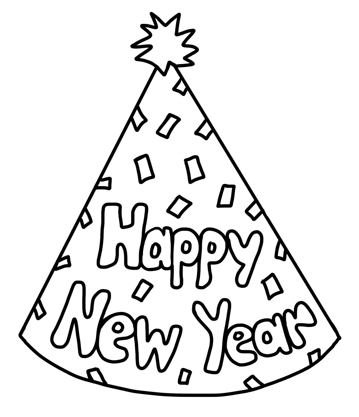 1376x1600 New Years Coloring Pages