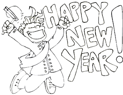 400x309 New Year Eve Coloring Pages Free 5861 Celebrations Coloring