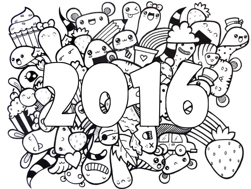 801x603 Wishes For A Happy 2016 Grown Up Coloring Pages