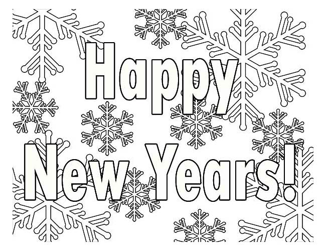 New Years Coloring Pages 2018
