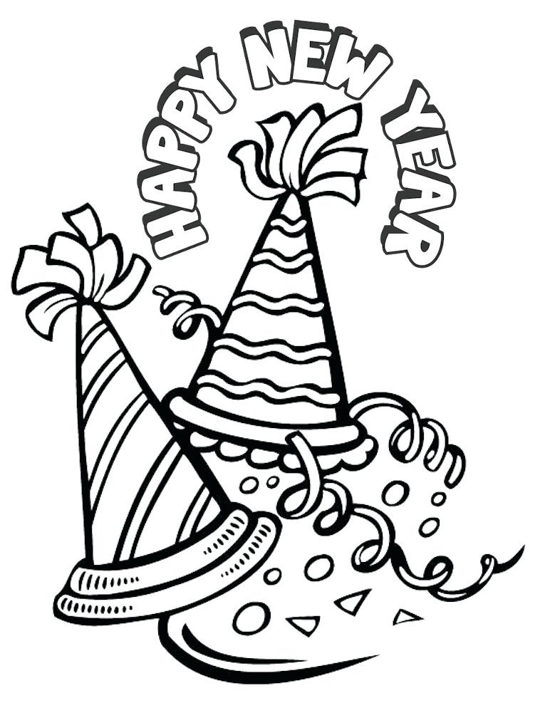 751x987 New Years Coloring Pages 2018 Page Year
