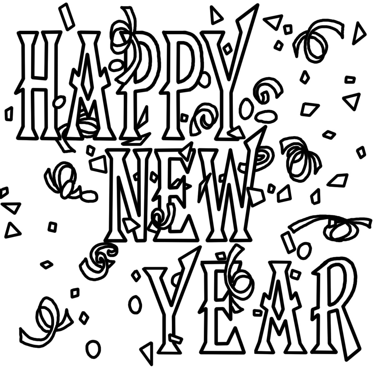 1200x1200 Surprise New Years Coloring Pictures Free Printable Pages For Kids