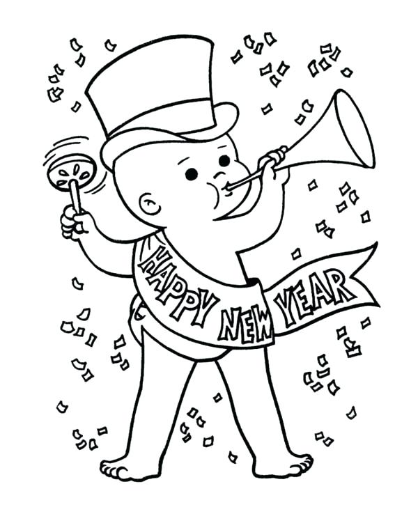 New Years Eve Coloring Pages