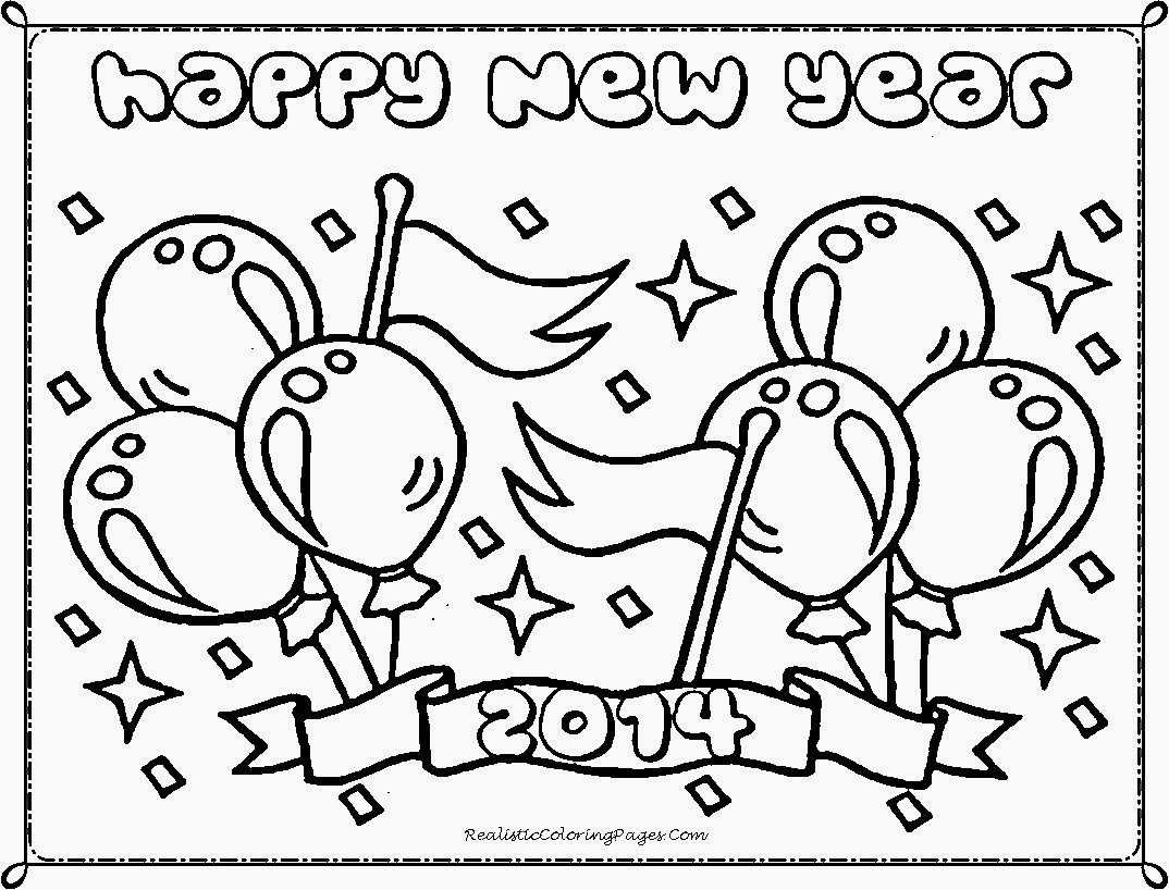 1074x818 New Years Eve Coloring Pages Happy Year To Download And Print