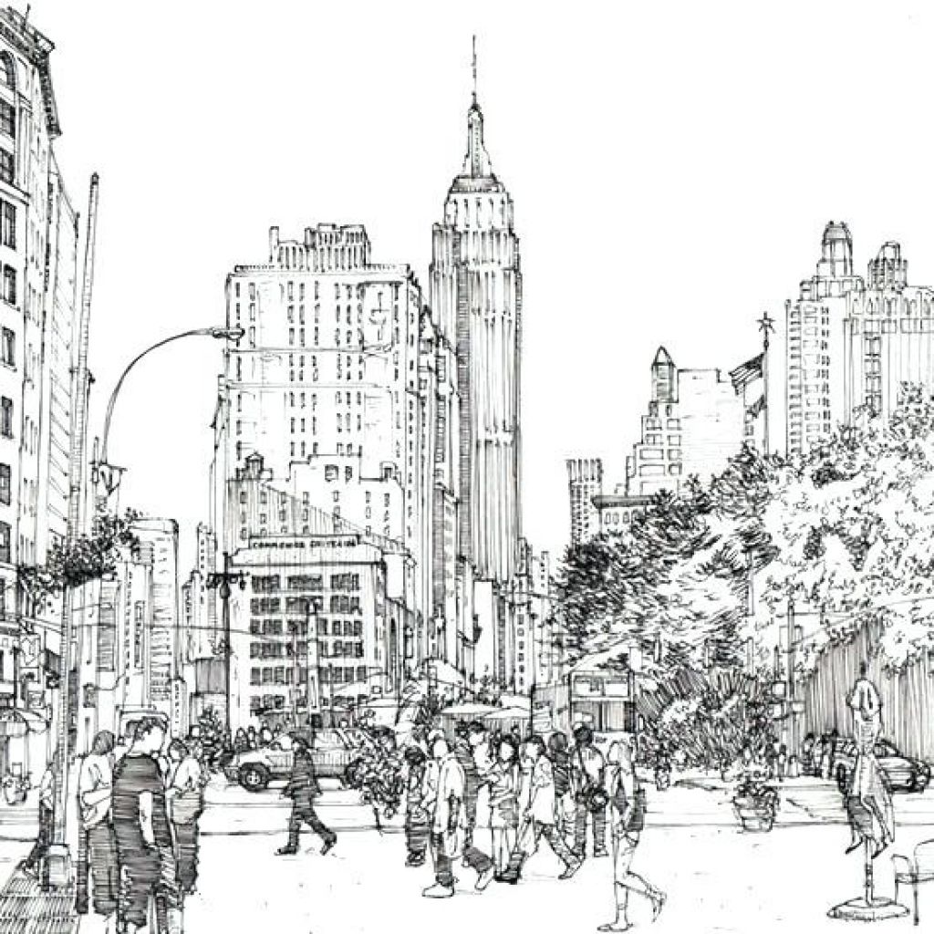 1024x1024 New York City Coloring Pages City Coloring Page Free Printable New