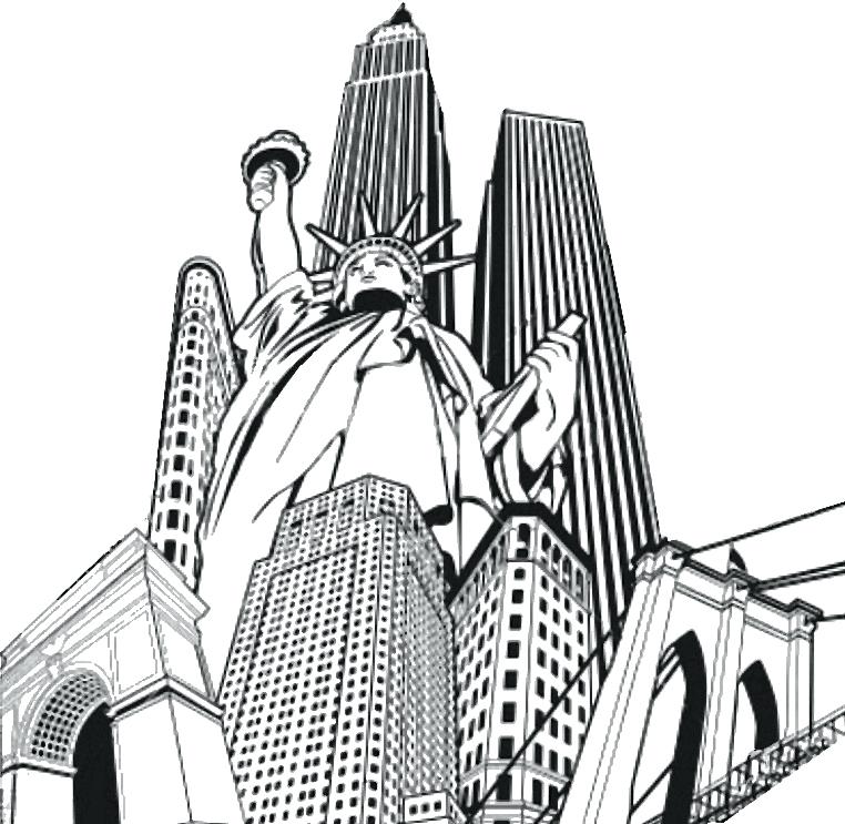 762x743 New York Coloring Pages New City Coloring Pages Of New Skyline