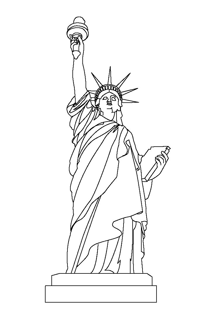 750x1060 Free Printable Statue Of Liberty Coloring Pages For Kids