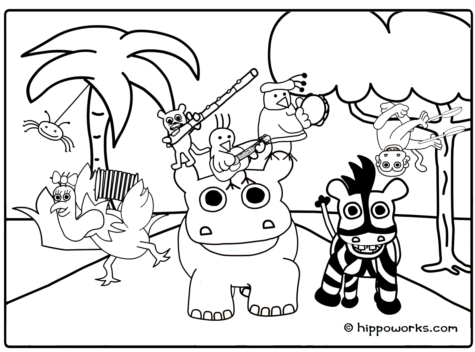 1944x1440 Jungle Coloring Pages