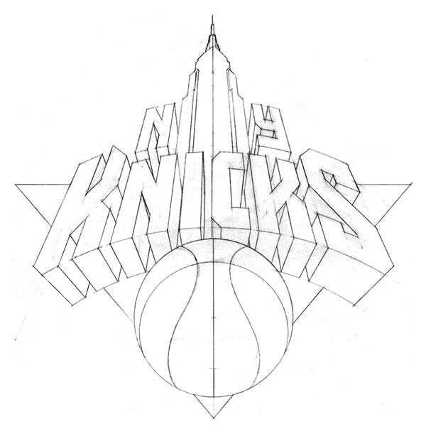 600x614 Behind The Knicks Logo With Michael Doret On Behance