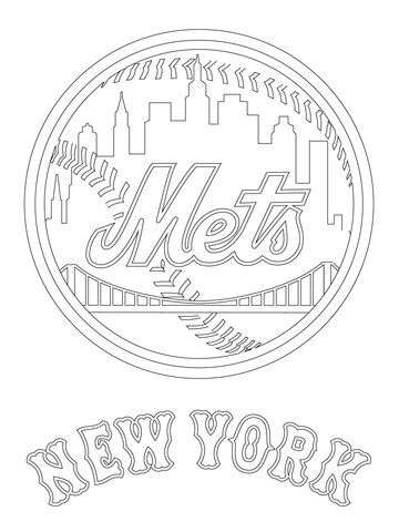 360x480 New York Mets Logo Coloring Page Design Logos