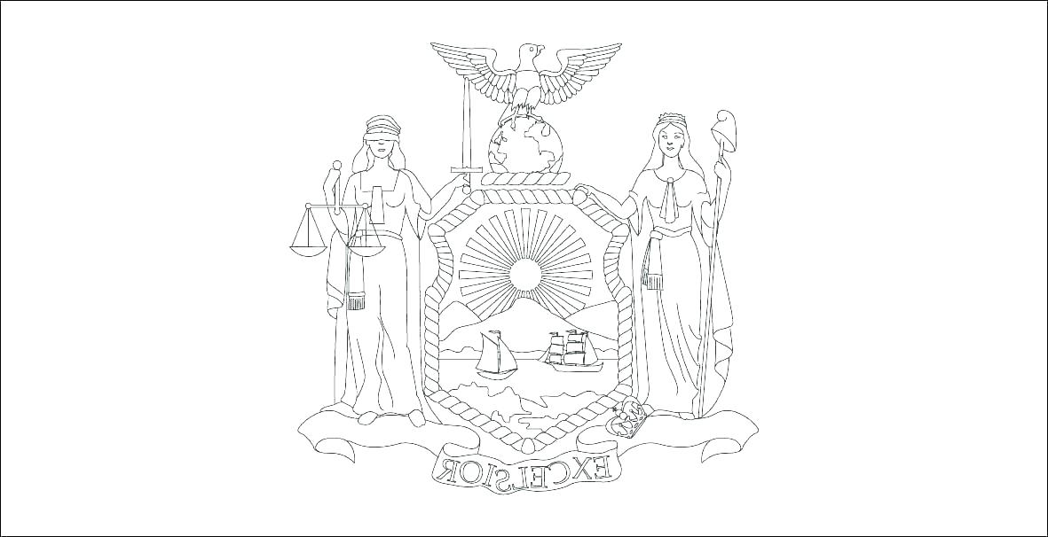 1181x606 New York State Flag Coloring Page New State Flag Coloring Page New