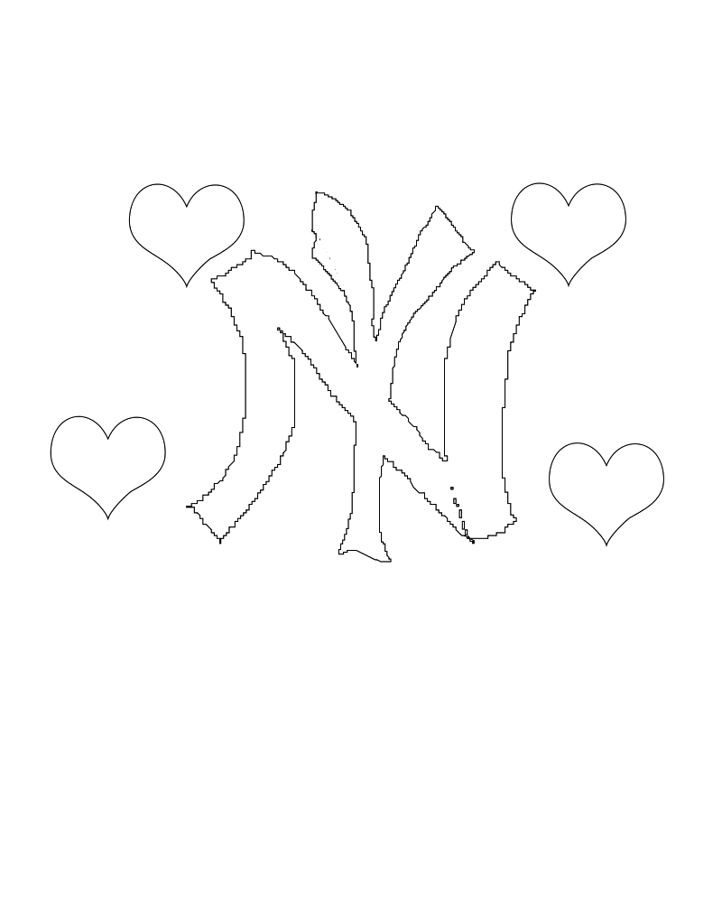 800x1000 New York Yankees Coloring Pages