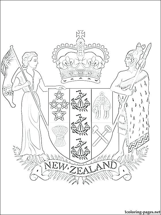 560x750 New Zealand Flag Coloring Page New Flag Coloring Pages New Zealand