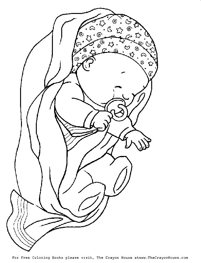 650x850 Newborn Baby Girl Coloring Pages