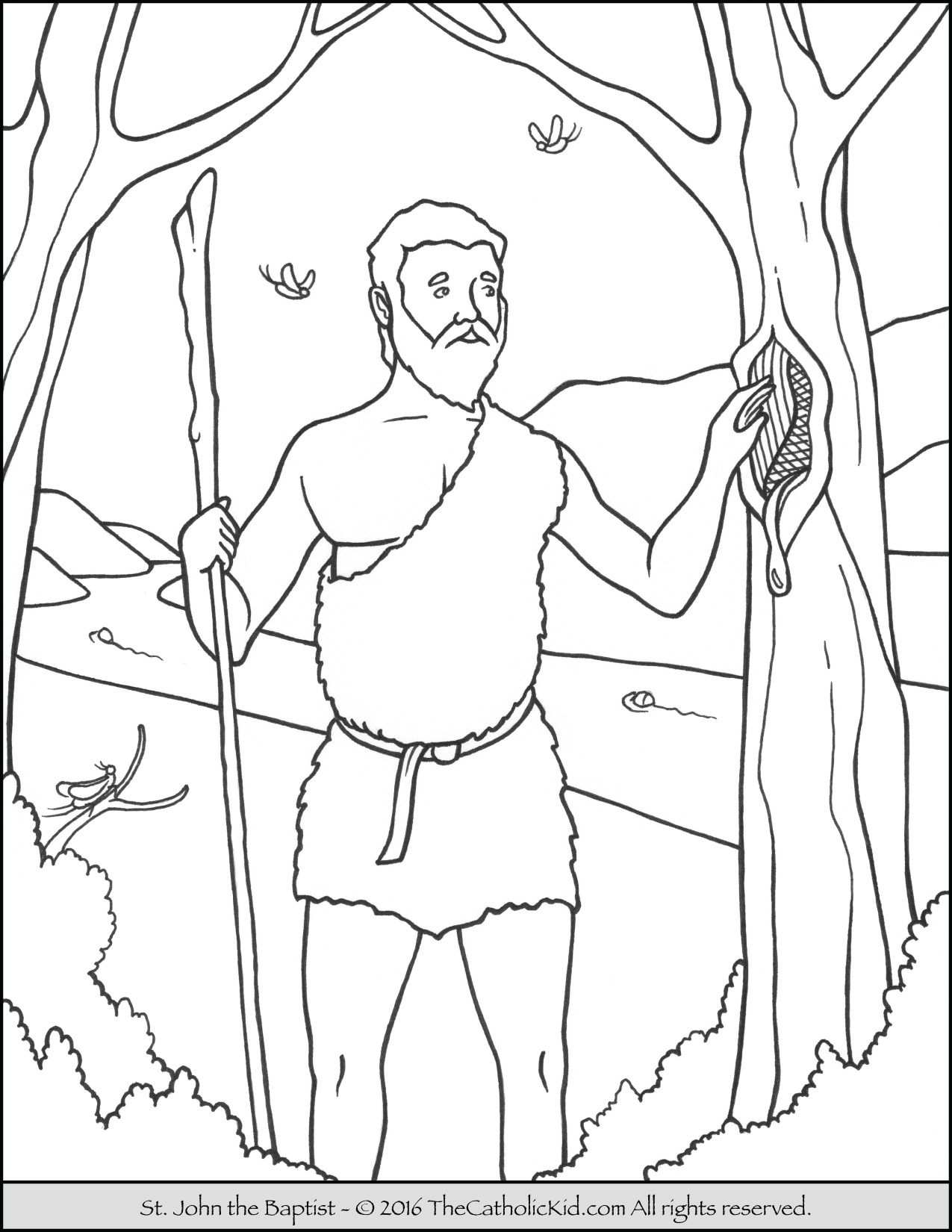 1275x1650 Saint John The Baptist Coloring Pages