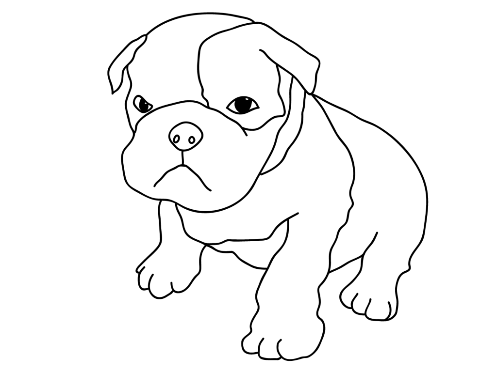 1024x768 Picture Of A Dog To Color