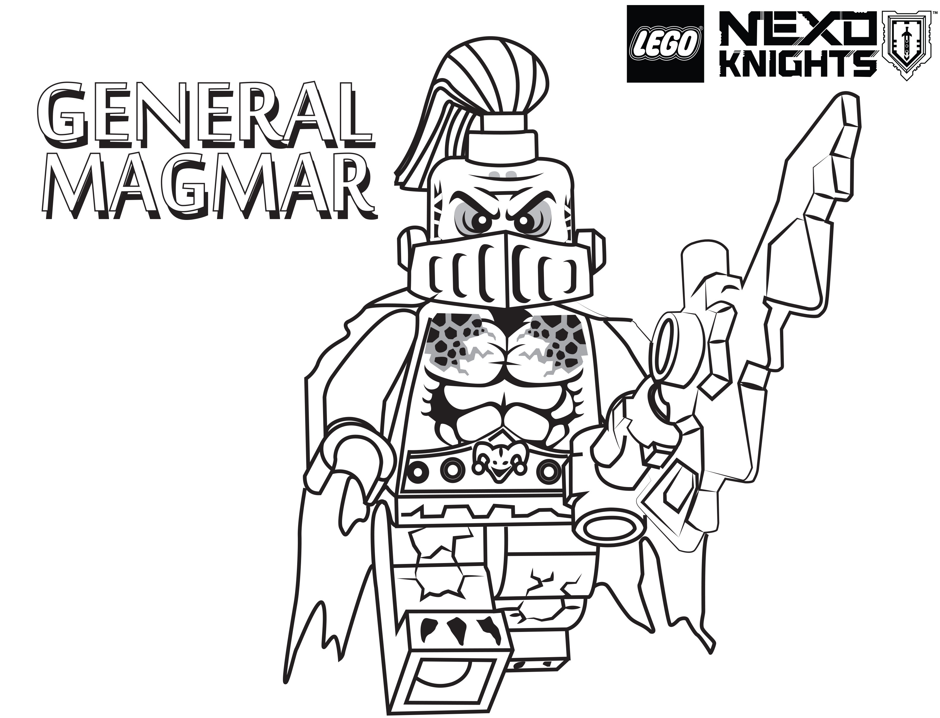 3166x2419 Nexo Knights Coloring Pages Free