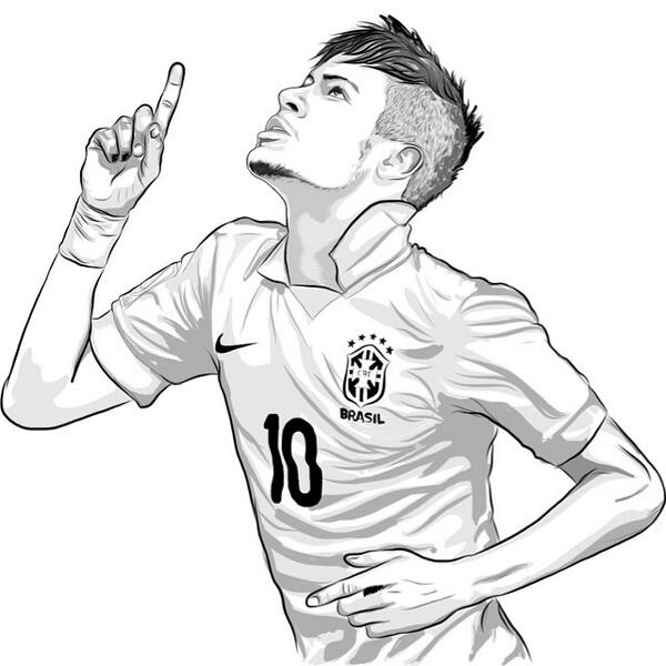 600x600 Neymar Jr Drawing Easy
